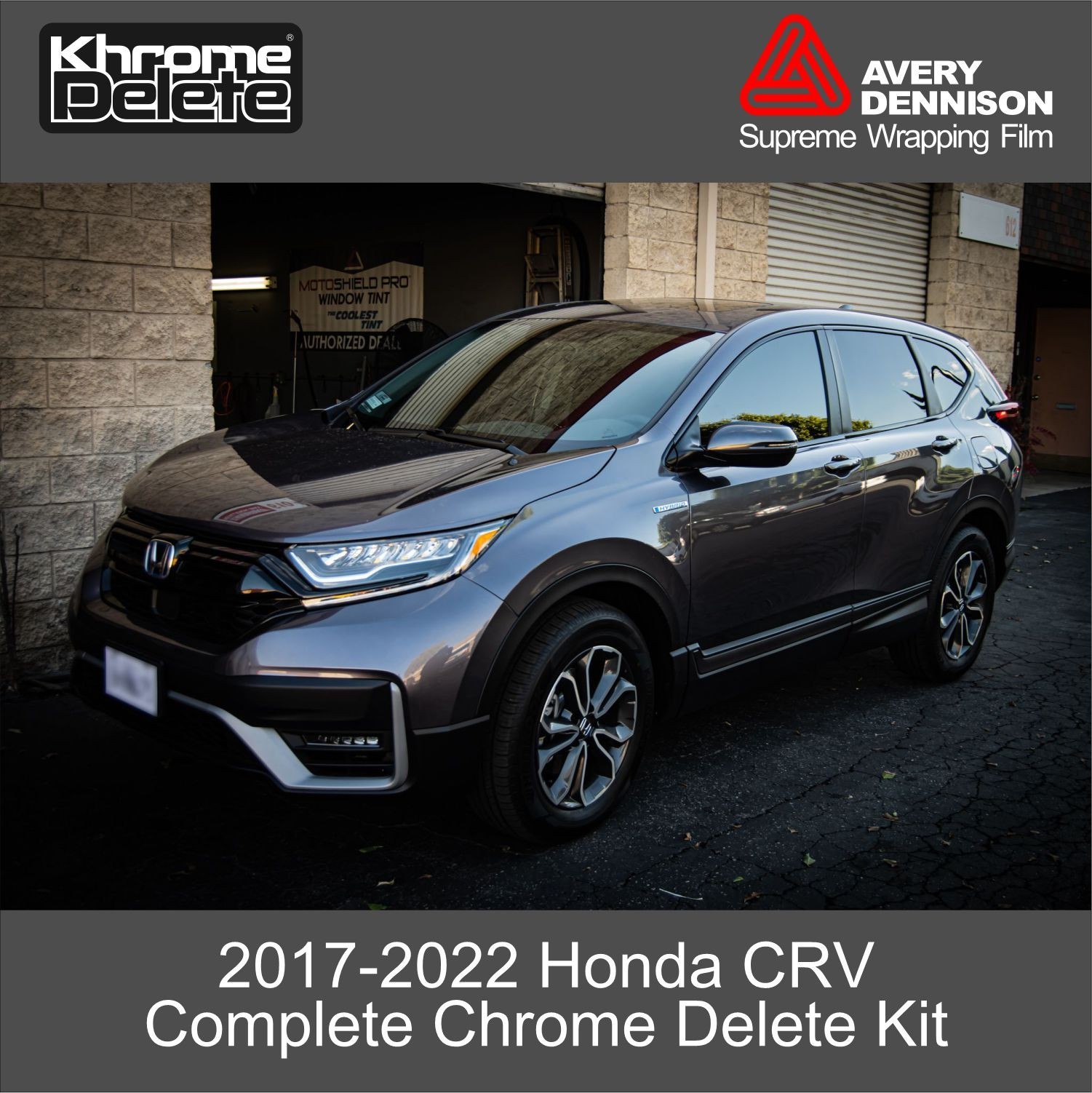 2017–2022 Honda CR-V Complete Gloss Black Chrome Delete Vinyl Overlay