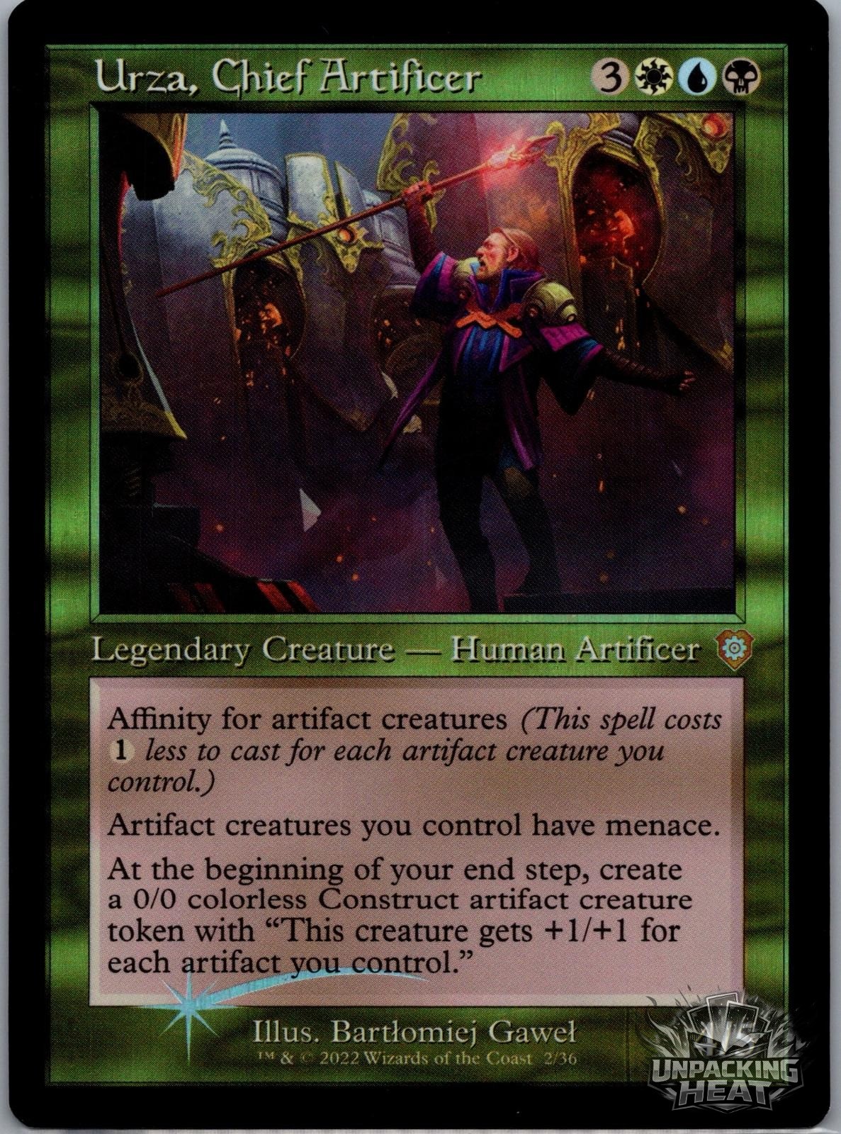 Urza, Chief Artificer (Retro Frame) 2 Commander: The Brothers' War Magic Foil LP Urza, Chief Artificer (Retro Frame) 2 Commander: The Brothers' War Magic Foil LP