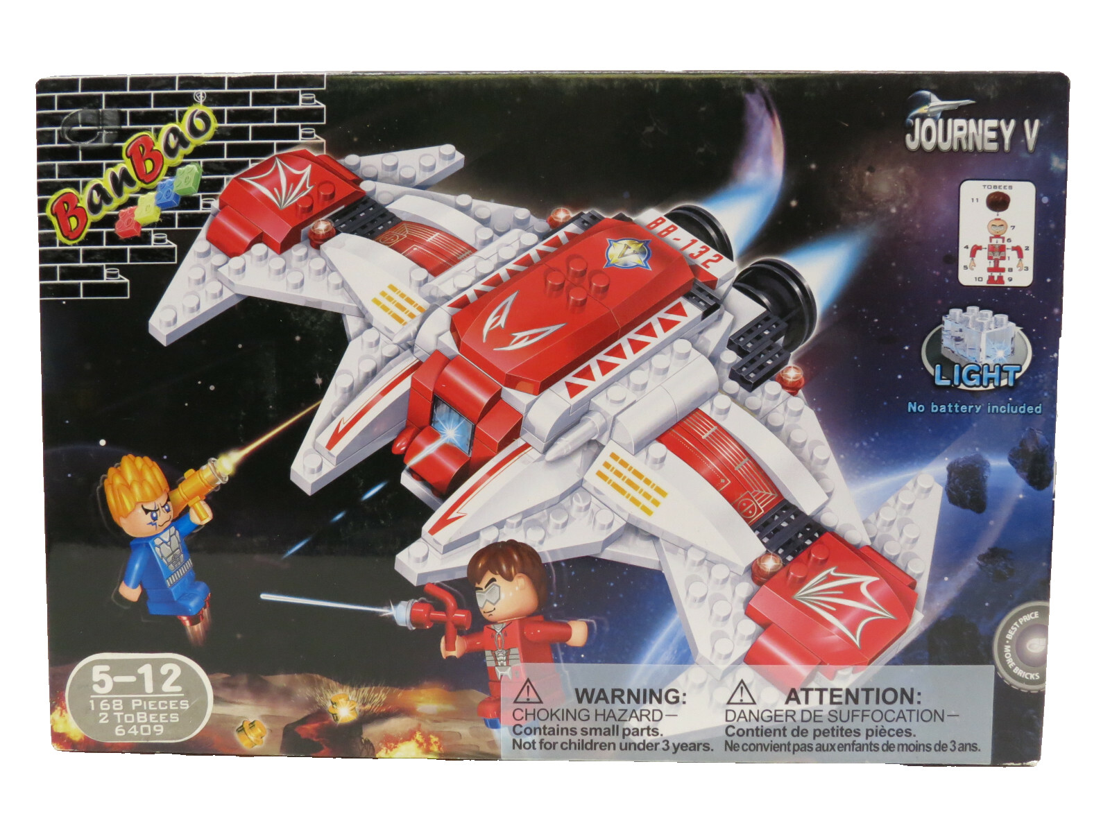 Banbao Space Journey V 6409 Lights Up Spaceship Brick Building Toy -  Ships Fast