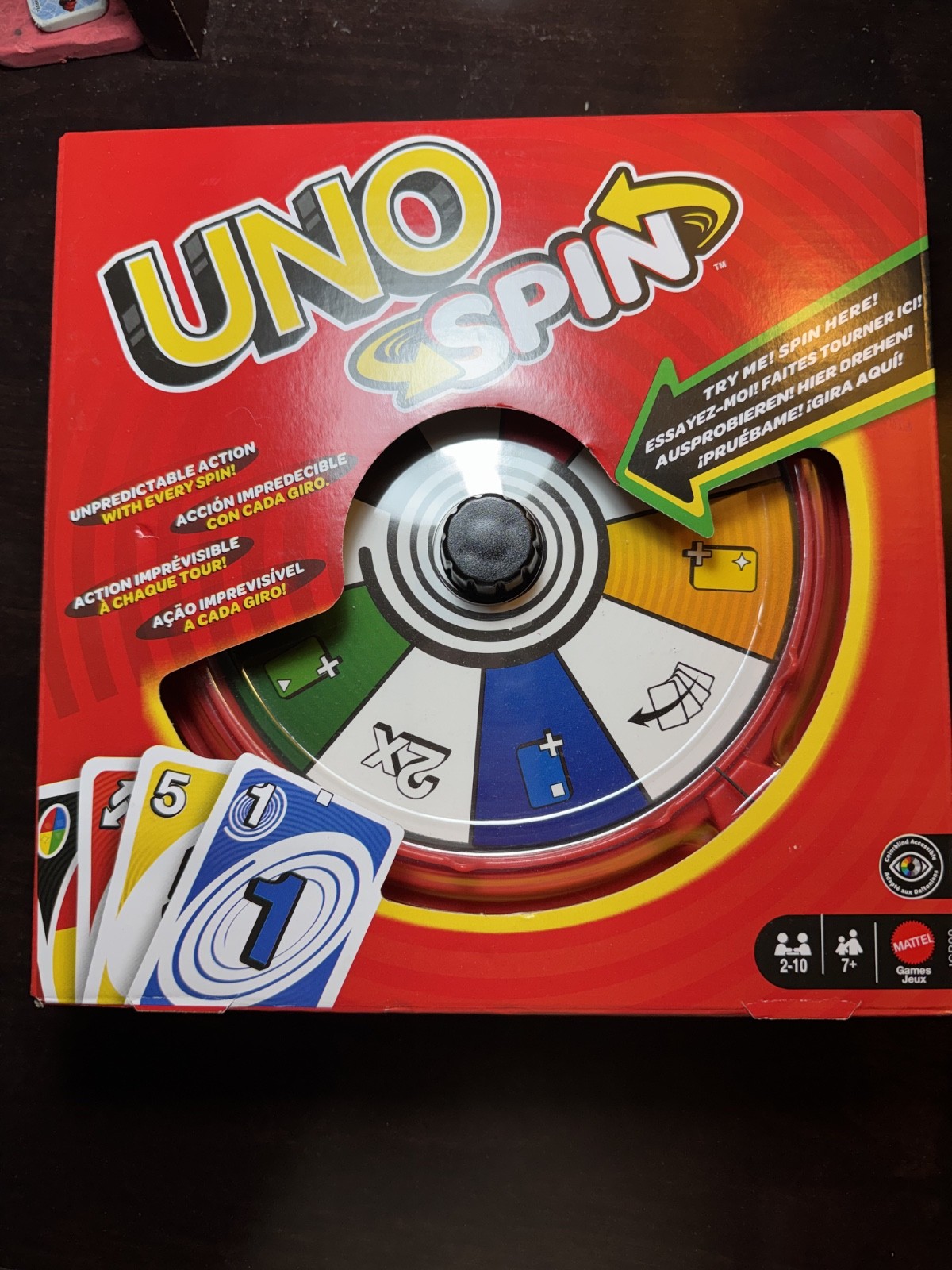 BRAND NEW (2x) Mattel UNO SPIN Next Revolution Cards Included  NEW IN BOX