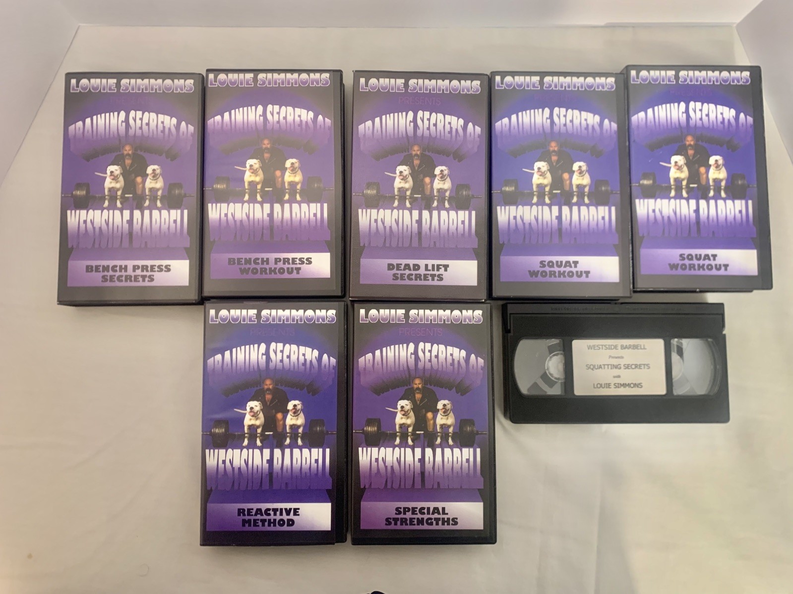 Louie Simmons Training Secrets of Westside Barbell Vintage rare 8 VHS tapes 