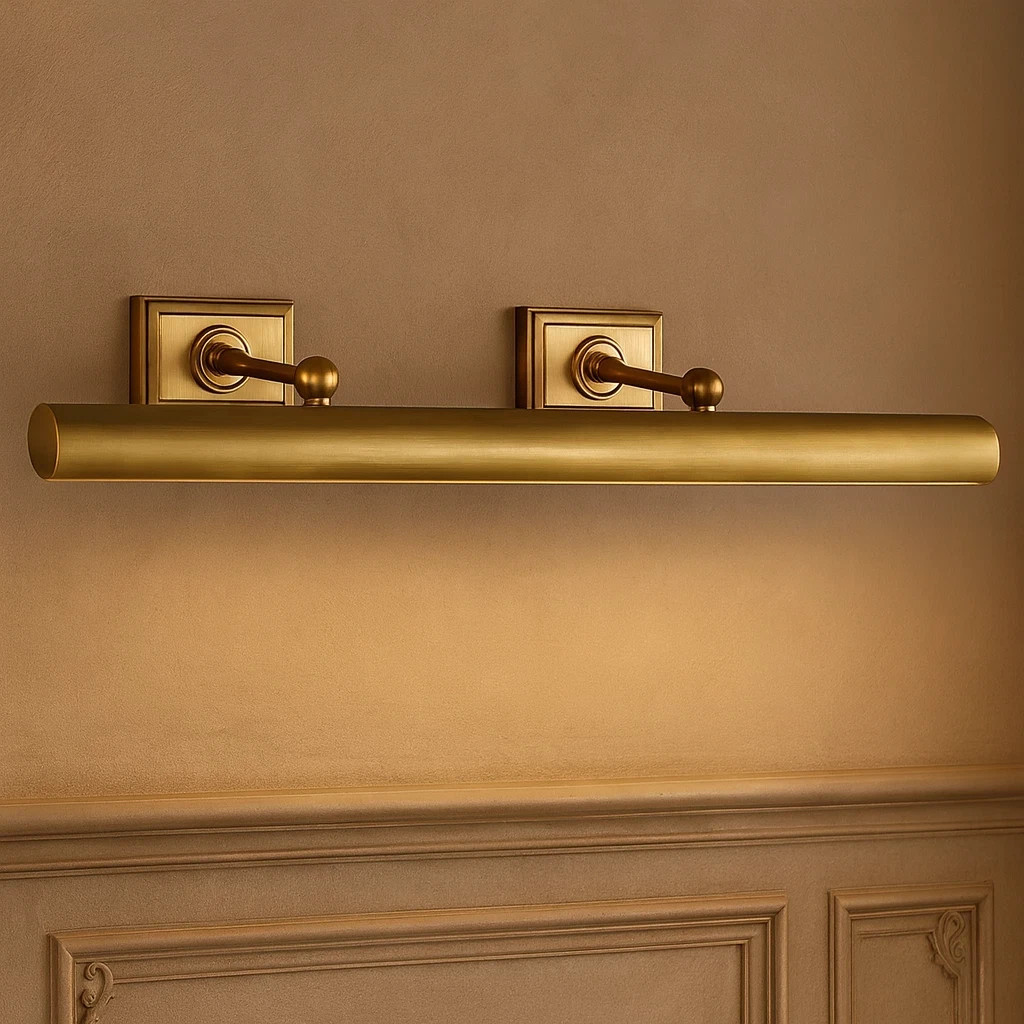 2x Vintage Brass Picture Light 20 2x Vintage Brass Picture Light 20