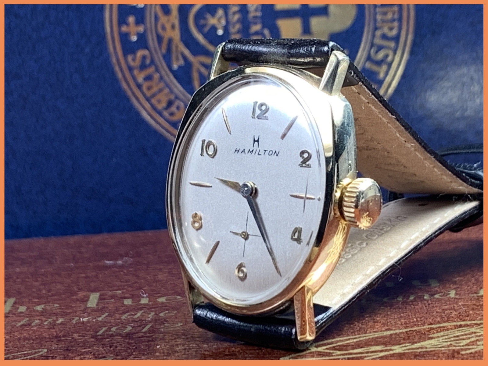 👀VINTAGE HAMILTON SEA RANGER 22J MANS WRIST WATCH Asymmetrical Case KEEPS TIME