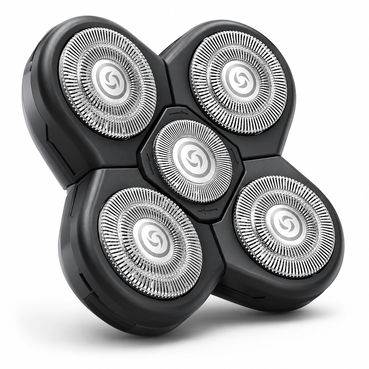 5-Head Rotary Shaver Blade Refills – Waterproof ScalpSafe Replacement Heads for