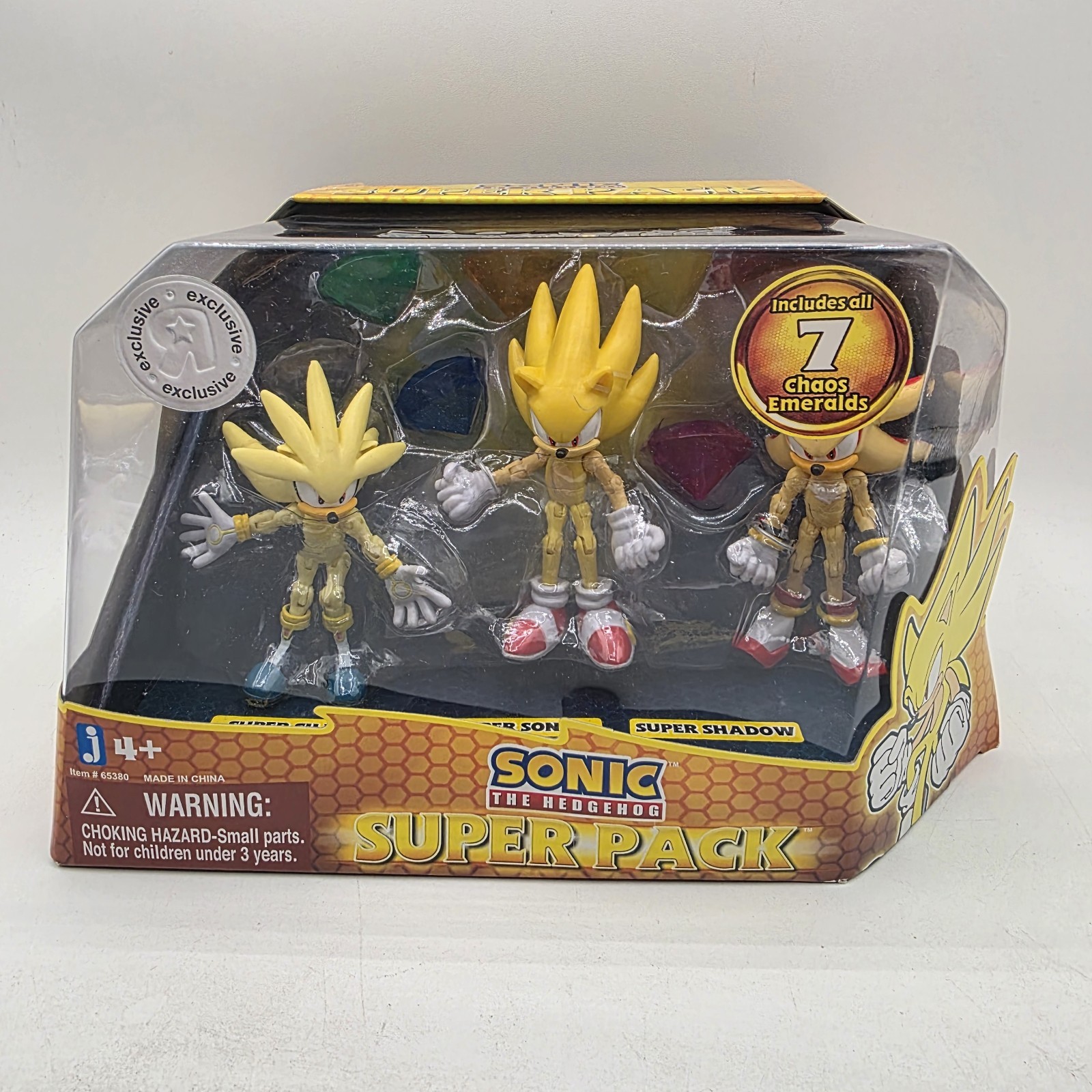 2010 Jazwares Sonic the Hedgehog Super Pack w/ 7 Emeralds TRU Exclusive Rare New 2010 Jazwares Sonic the Hedgehog Super Pack w/ 7 Emeralds TRU Exclusive Rare New