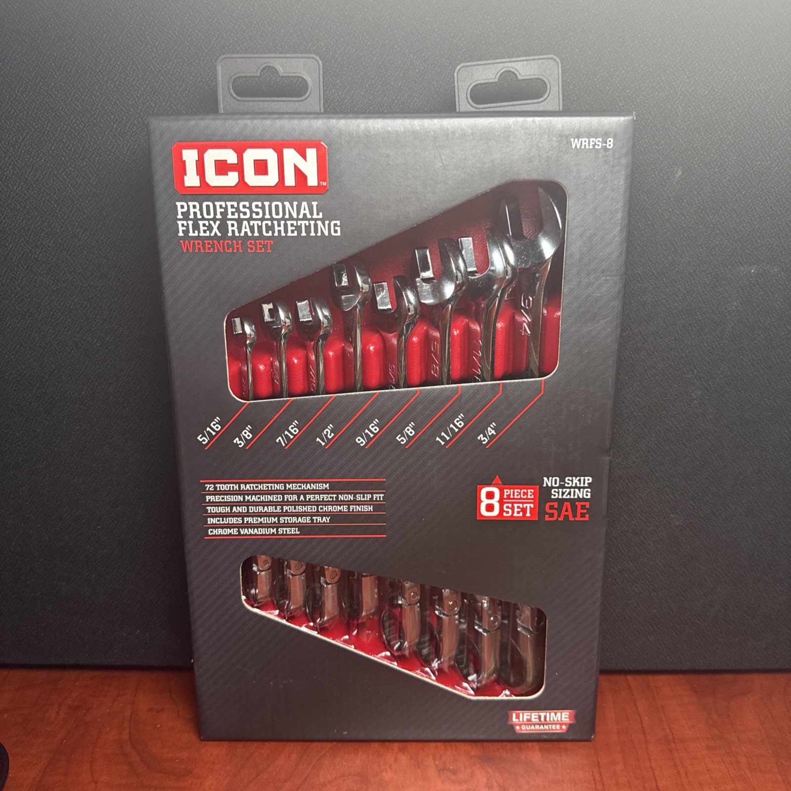 Icon WRFS-8 Professional Flex Ratcheting Wrench Set 8-Piece NEW (4281) Icon WRFS-8 Professional Flex Ratcheting Wrench Set 8-Piece NEW (4281)