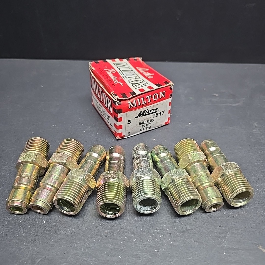 Milton 1817 1/2” NPT Male G Style Air Fitting Plug Quick Connect 2.5”
