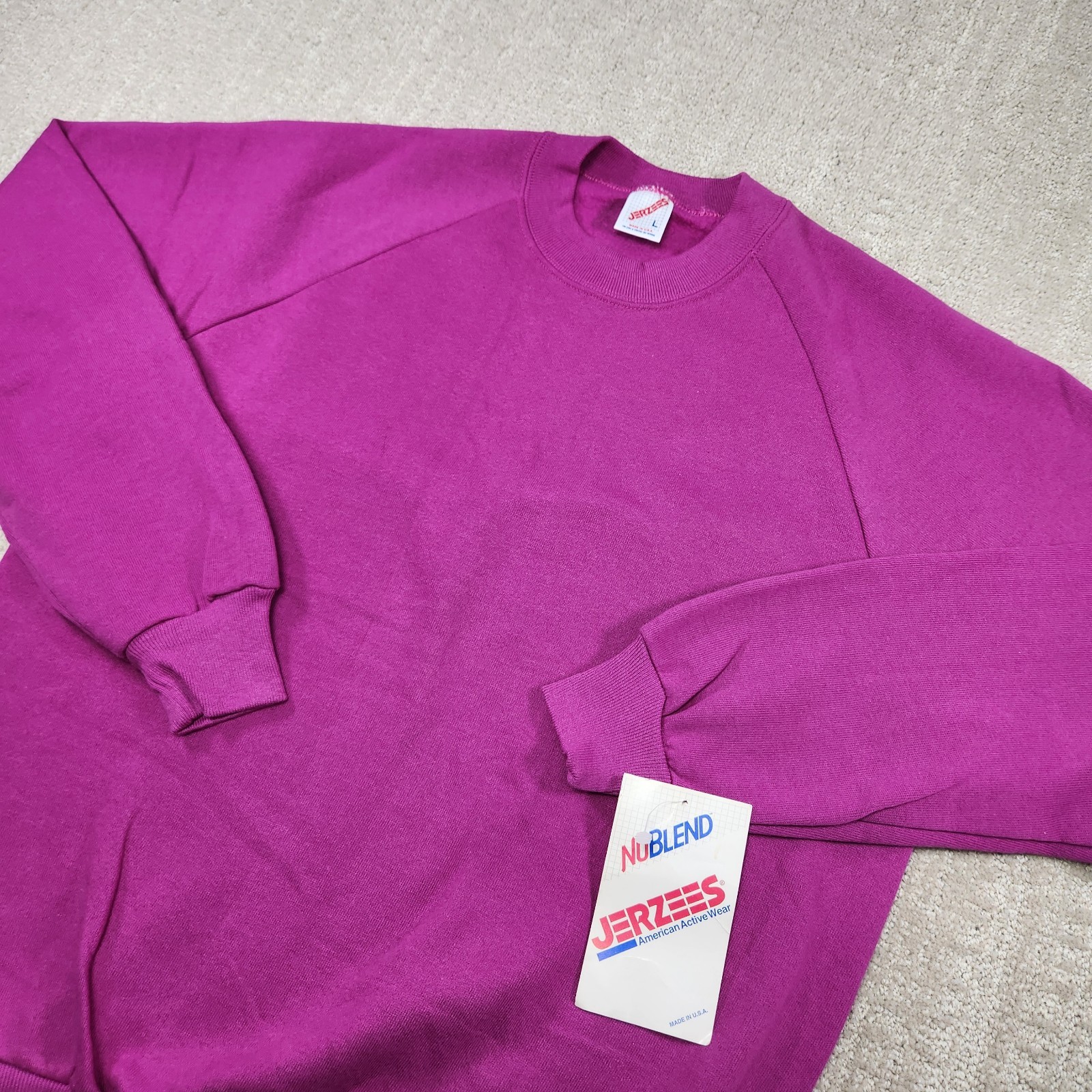 Vintage Jerzees Sweatshirt Adult L Super Sweats USA Made 80s Crewneck Pink Vintage Jerzees Sweatshirt Adult L Super Sweats USA Made 80s Crewneck Pink