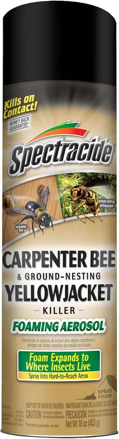 Spectracide Carpenter Bee And Ground-Nesting Yellowjacket 1 Pack, Yellow Spectracide Carpenter Bee And Ground-Nesting Yellowjacket 1 Pack, Yellow