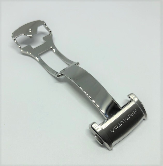 Original Hamilton 20mm Deployant Clasp Fits 20mm Strap at Buckle End. Original Hamilton 20mm Deployant Clasp Fits 20mm Strap at Buckle End.