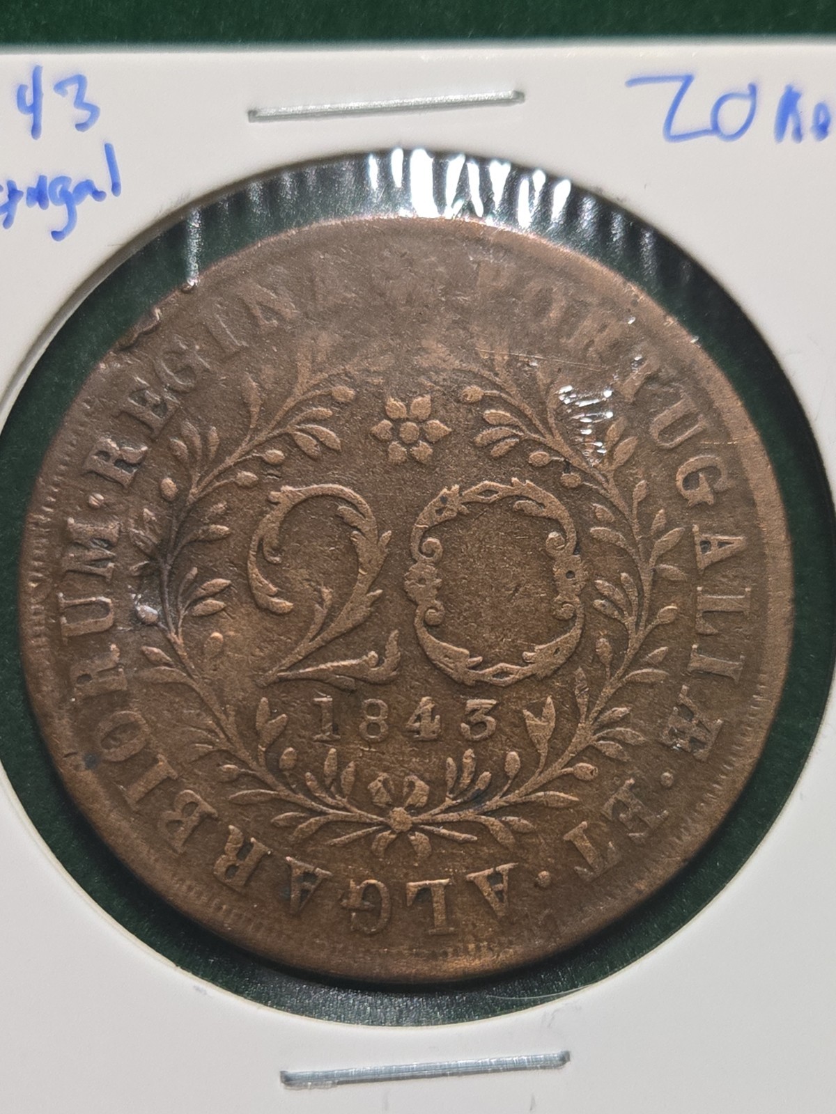1843 20 Reis Portugal Azores 1843 20 Reis Portugal Azores