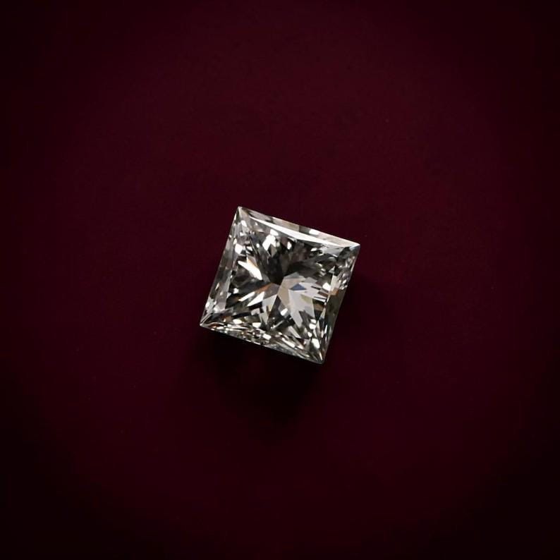 0.5to2.0 Ct Princess Cut IGI Certified Lab Grown CVD Diamond EF Color VS Clarity