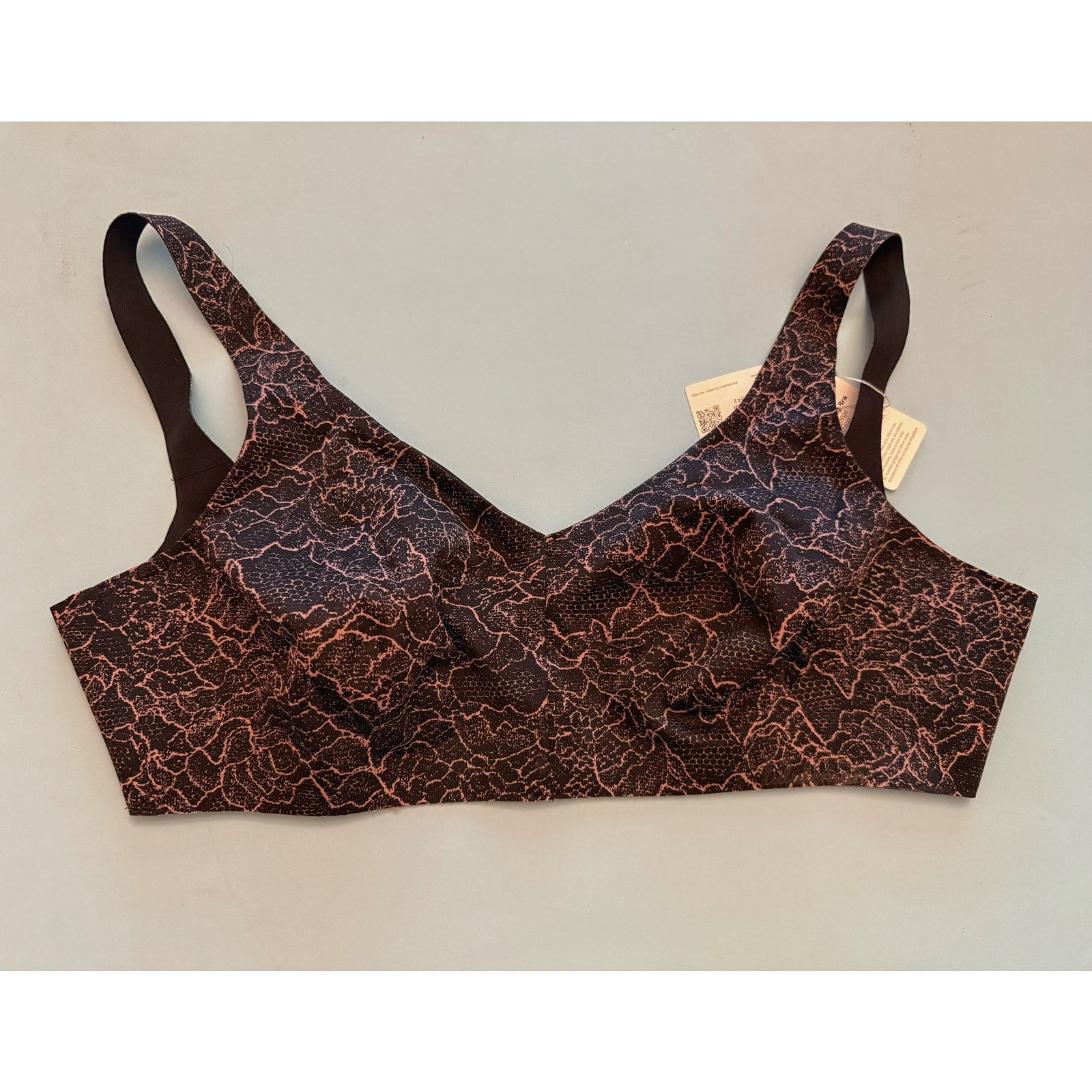 NWT lululemon Like Nothing Bra Lacescape Spanish Rose Black 38DD