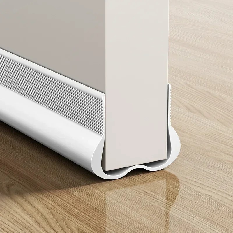 Under Door Bottom Seal Strip Stopper Adjustable Twin Door Draft Guard Soundproof