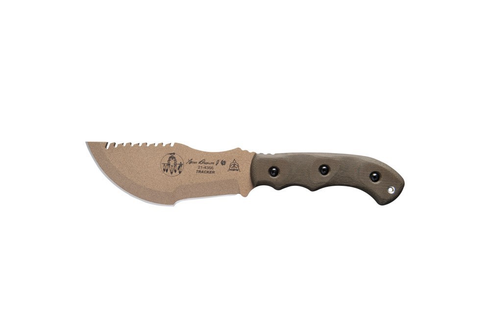 TOPS Tom Brown Tracker #1 Coyote Tan Fixed Blade 1095 Survival Knife TOPS Tom Brown Tracker #1 Coyote Tan Fixed Blade 1095 Survival Knife