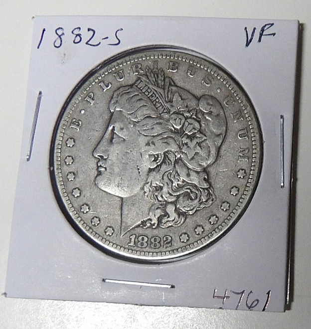 1882-S Morgan Silver Dollar VF San Francisco Mint (72625)