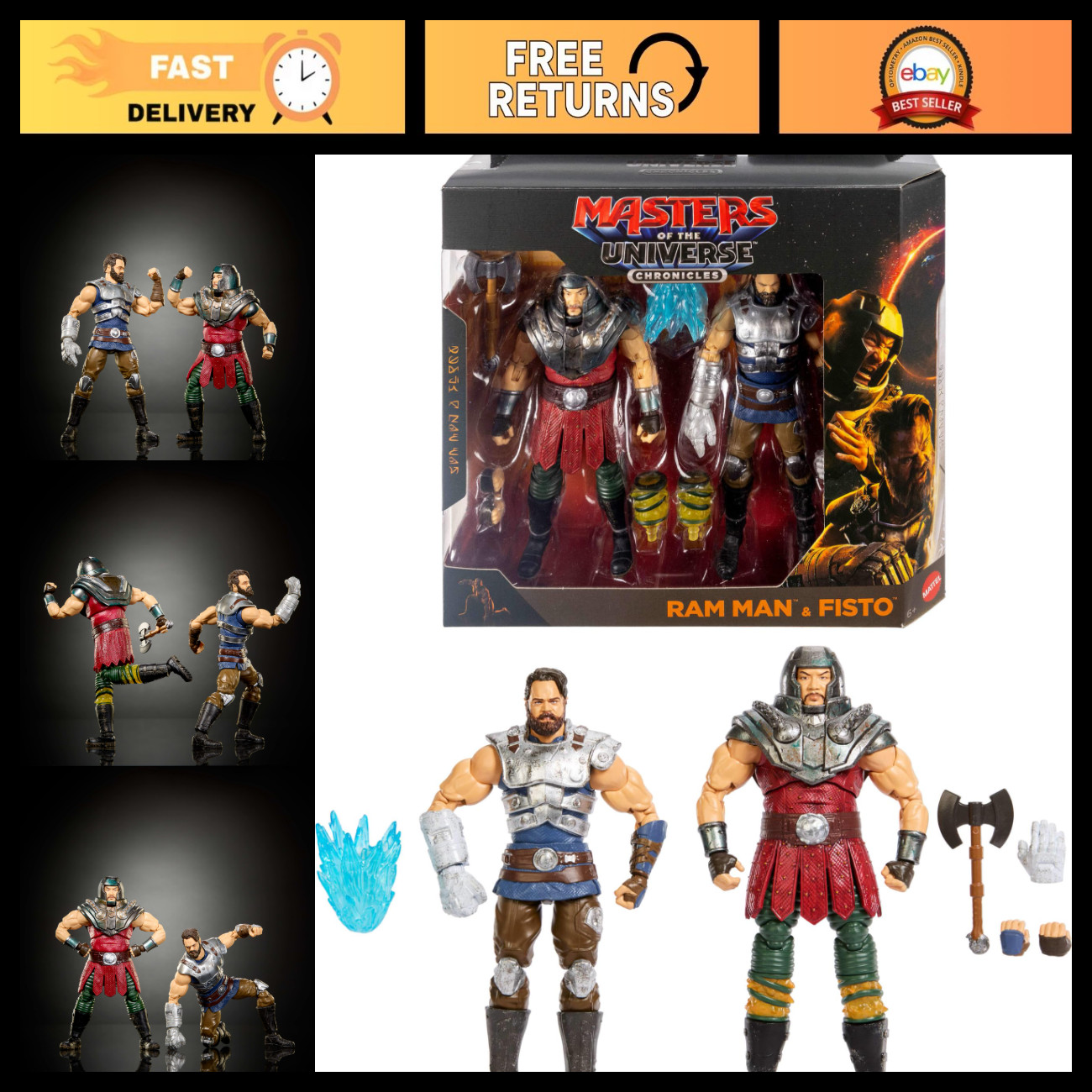Masters of the Universe 2026 Movie Figures - Ram Man & Fisto Collectibles Masters of the Universe 2026 Movie Figures - Ram Man & Fisto Collectibles