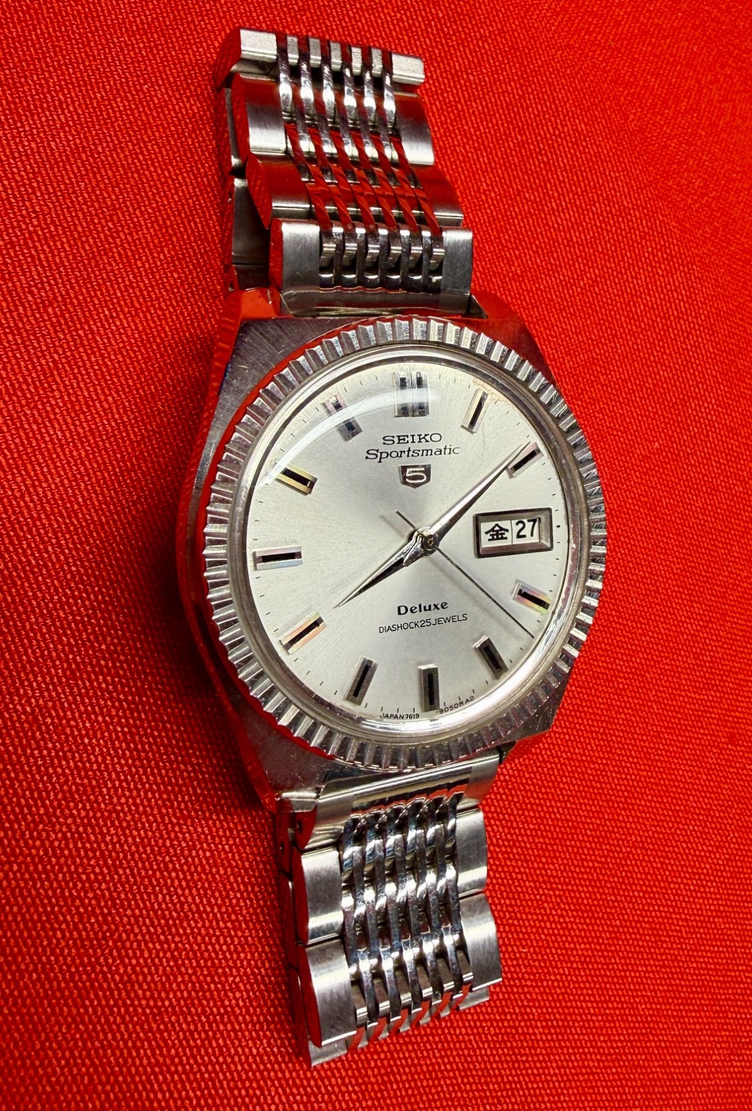 Vintage 1965 Oct JDM Seiko 5 Sportsmatic Deluxe  7619A-7010 Fully Serviced Watch