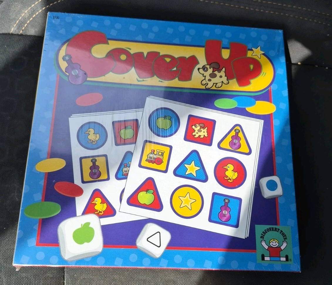 Vintage 1993 Discovery Toys Cover Up Matching Game Brand New Sealed Rare