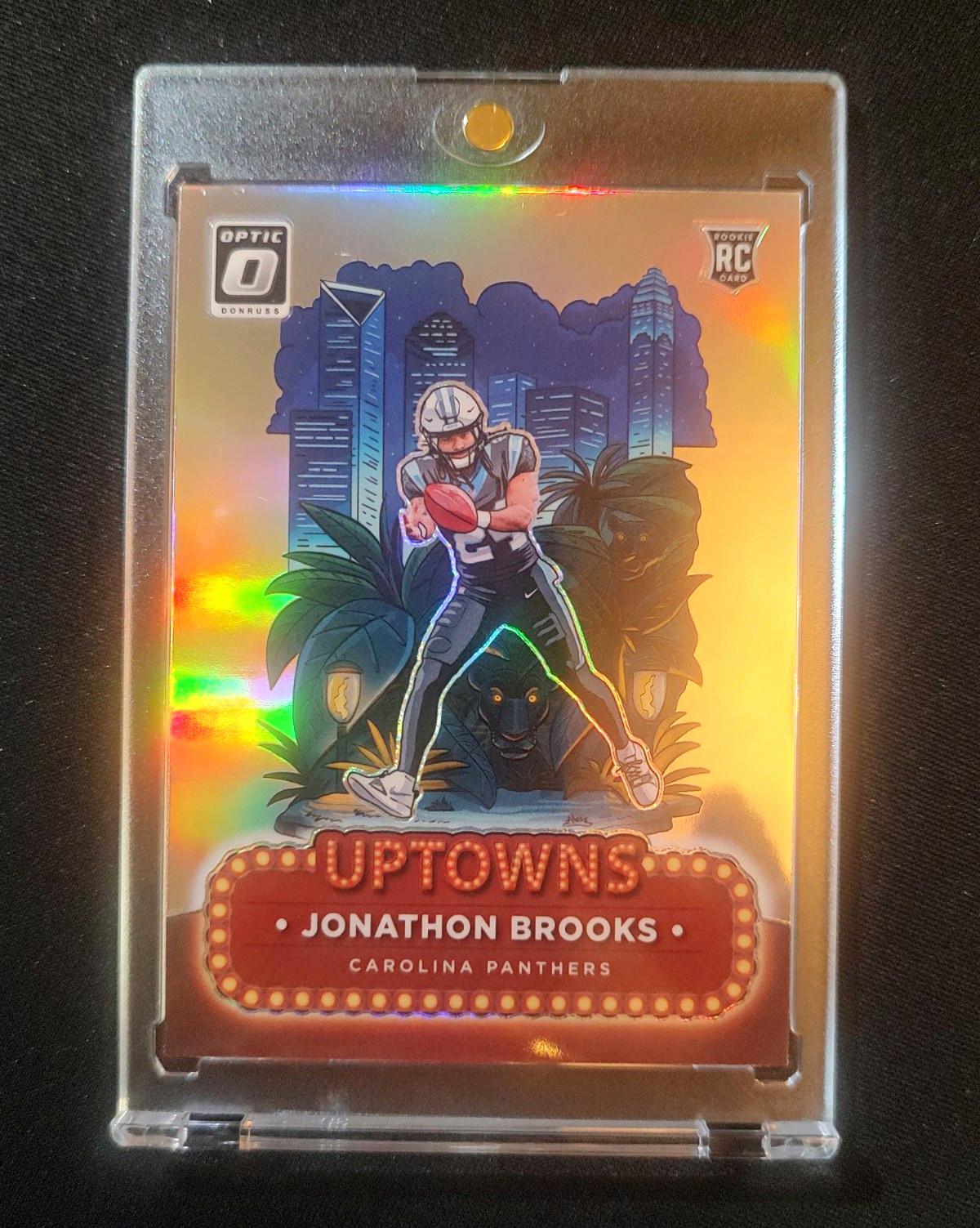 Panini 2024 Donruss Optic Football Uptowns Jonathon Brooks RC Prizm #13 Panini 2024 Donruss Optic Football Uptowns Jonathon Brooks RC Prizm #13