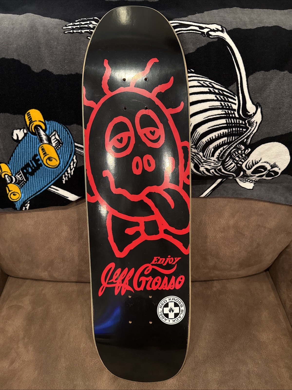 Jeff Grosso Acid Tongue Black Label Skateboard Deck Wall Hanger Warped Jeff Grosso Acid Tongue Black Label Skateboard Deck Wall Hanger Warped