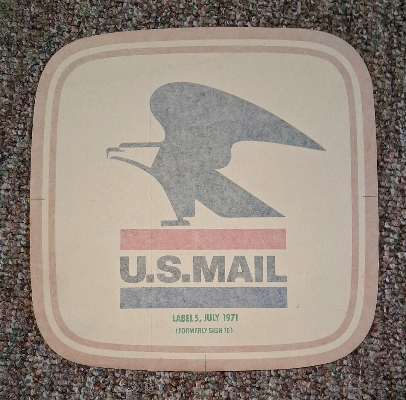 1971 Vtg USPS US Mail Eagle Decal Sticker Post Office Sign Label New 12x12 Rare 1971 Vtg USPS US Mail Eagle Decal Sticker Post Office Sign Label New 12x12 Rare