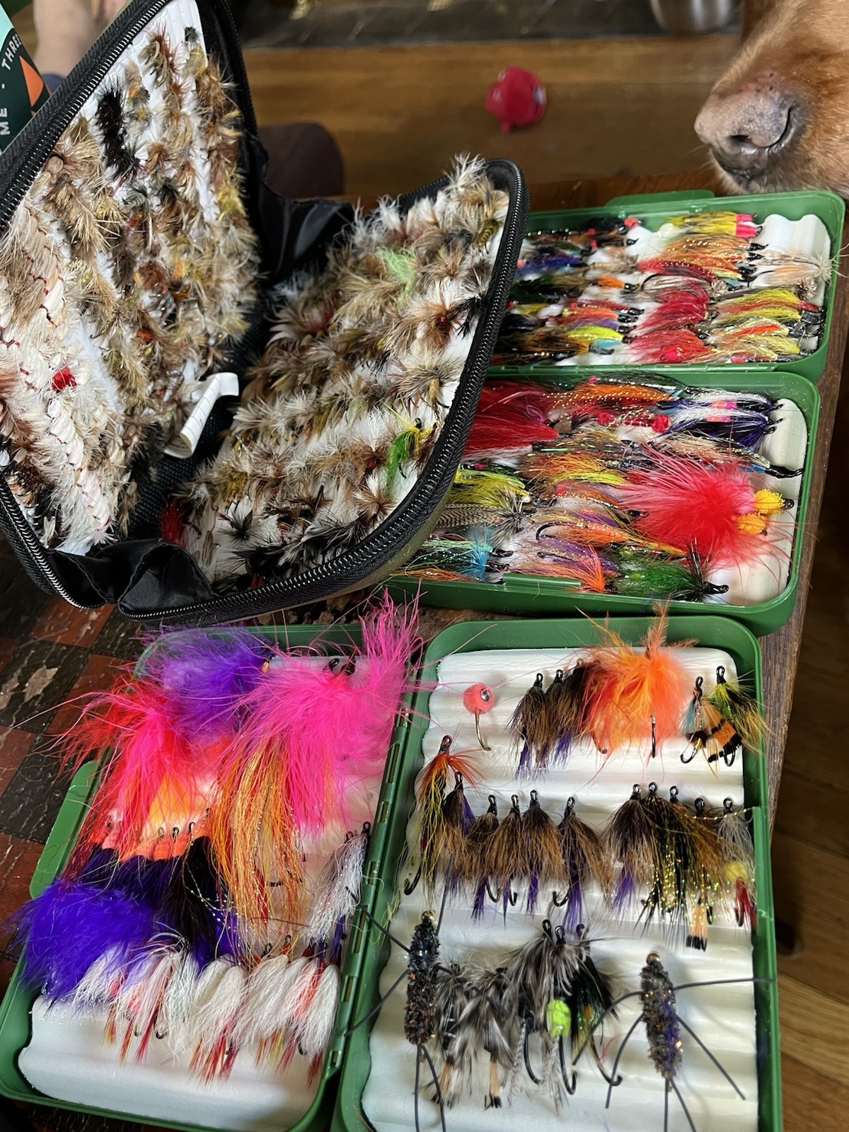 Large Vintage Cabela’s 600+ Fly Fishing Lot Flies Fish Boxes Dry Nymph Streamer