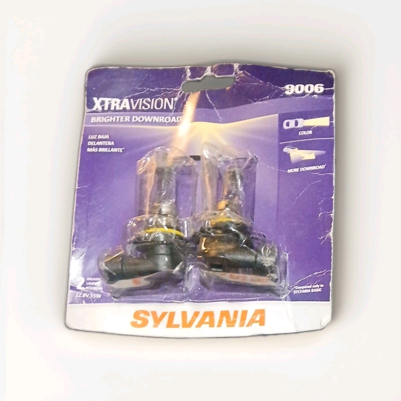 SYLVANIA 9006 XtraVision Halogen Headlight Bulbs 2-Pack, White SYLVANIA 9006 XtraVision Halogen Headlight Bulbs 2-Pack, White