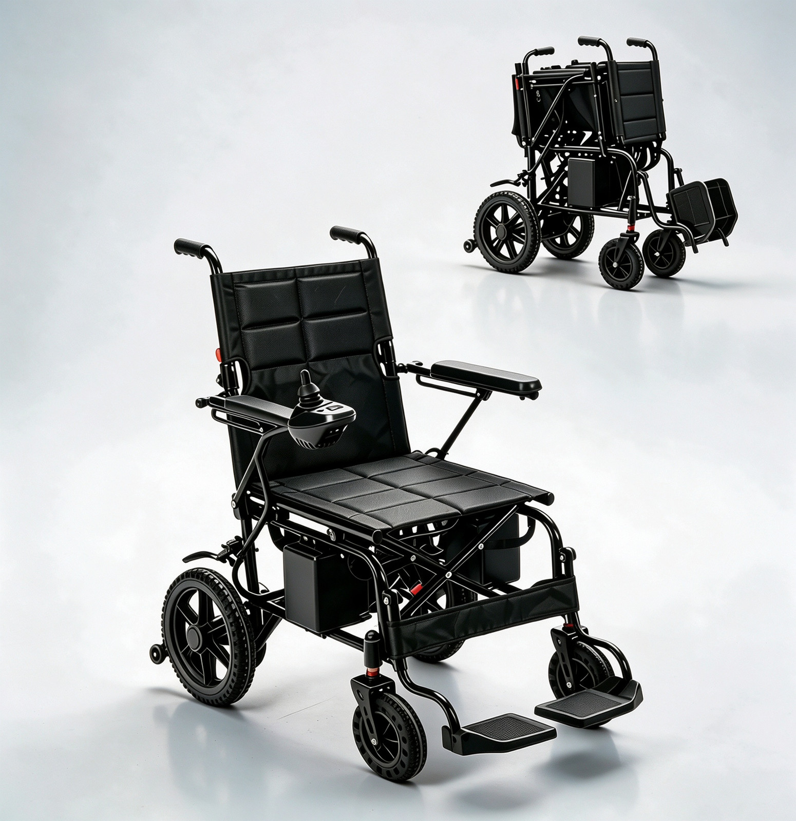 Lightweight Electric Wheelchair for Adult 55LB Foldable Black 15 Mile Travel Lightweight Electric Wheelchair for Adult 55LB Foldable Black 15 Mile Travel