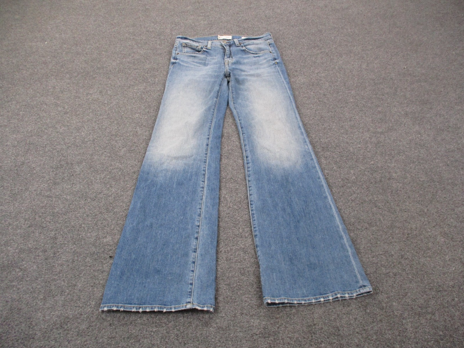 Nili Lotan Jeans Women 27 Blue Denim Celia Flare Faded Bootcut USA Made