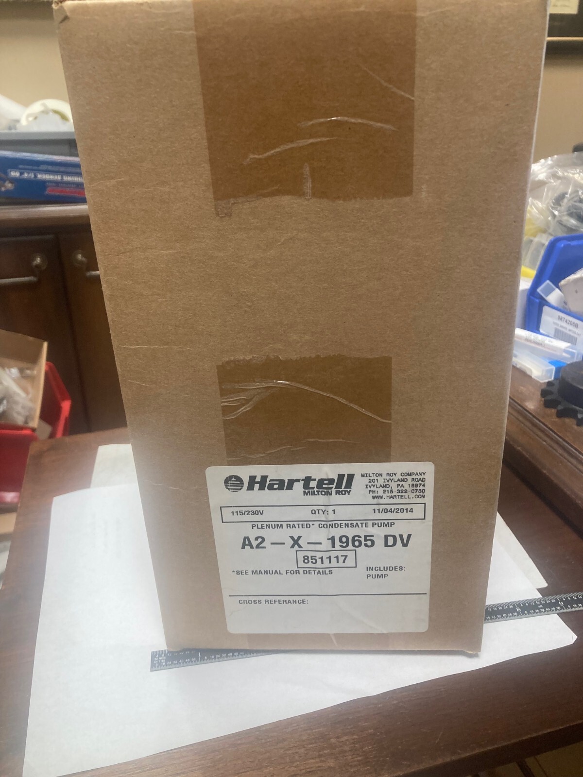 Hartell Milton Roy A2-X-1965 DV, 851117, Plenum Rated Condensate Pump Hartell Milton Roy A2-X-1965 DV, 851117, Plenum Rated Condensate Pump
