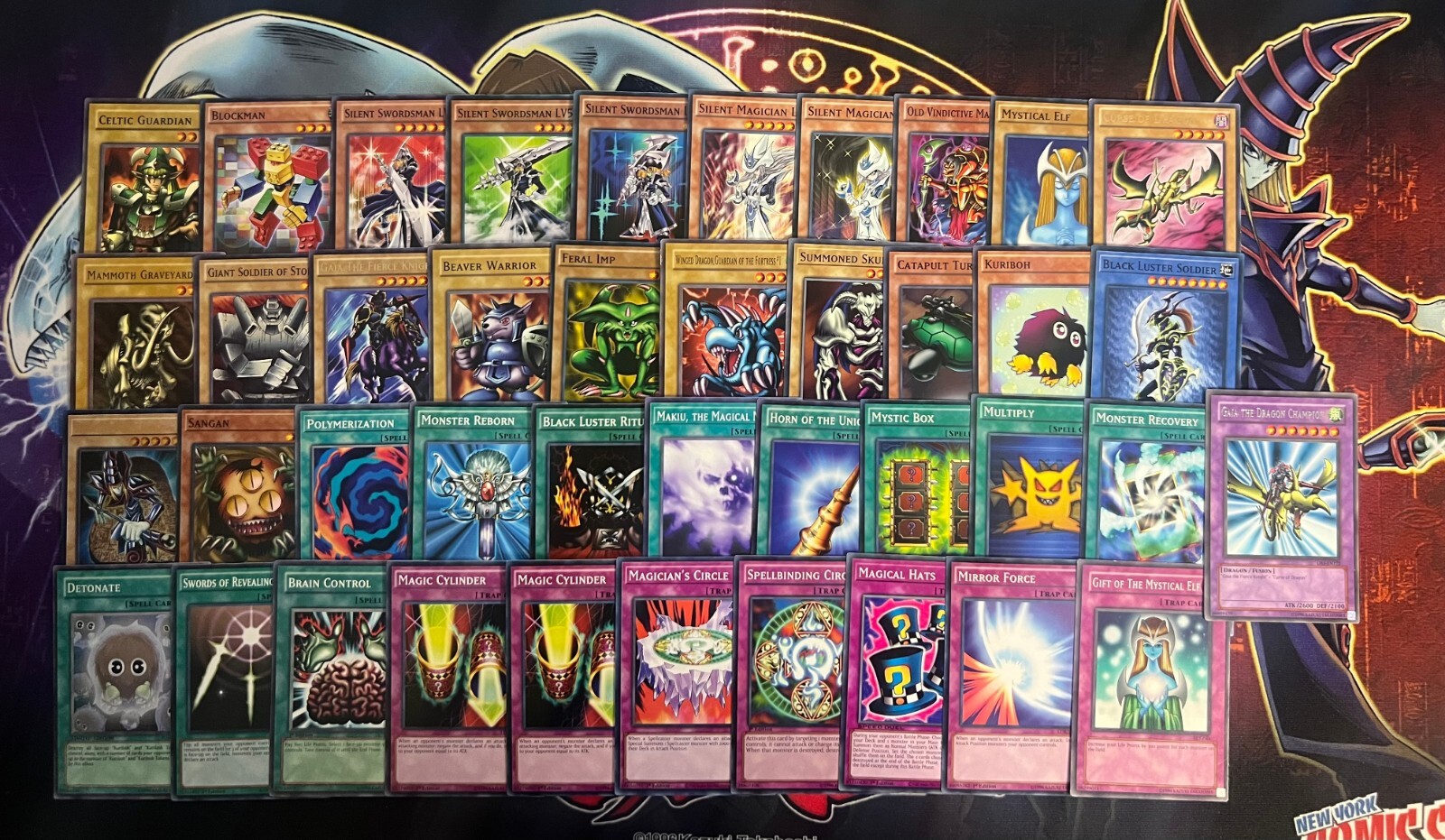 Yugi Moto Duelist Kingdom Dark Magician Mirror Force Gaia Dragon Yugioh Deck