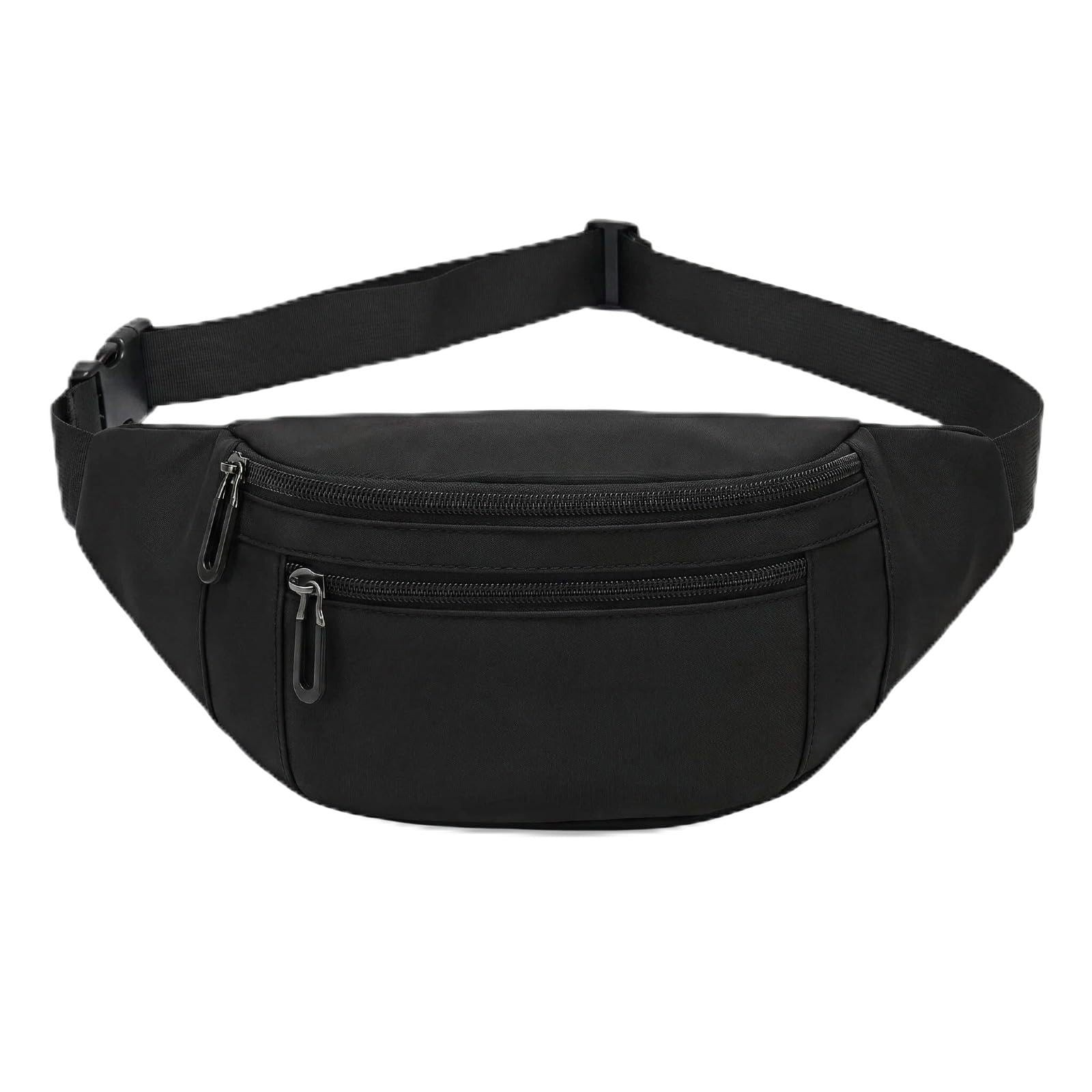 Fanny Pack for Men Women Water Resistant Waist Bag with 3 Zippered Pockets, Anti