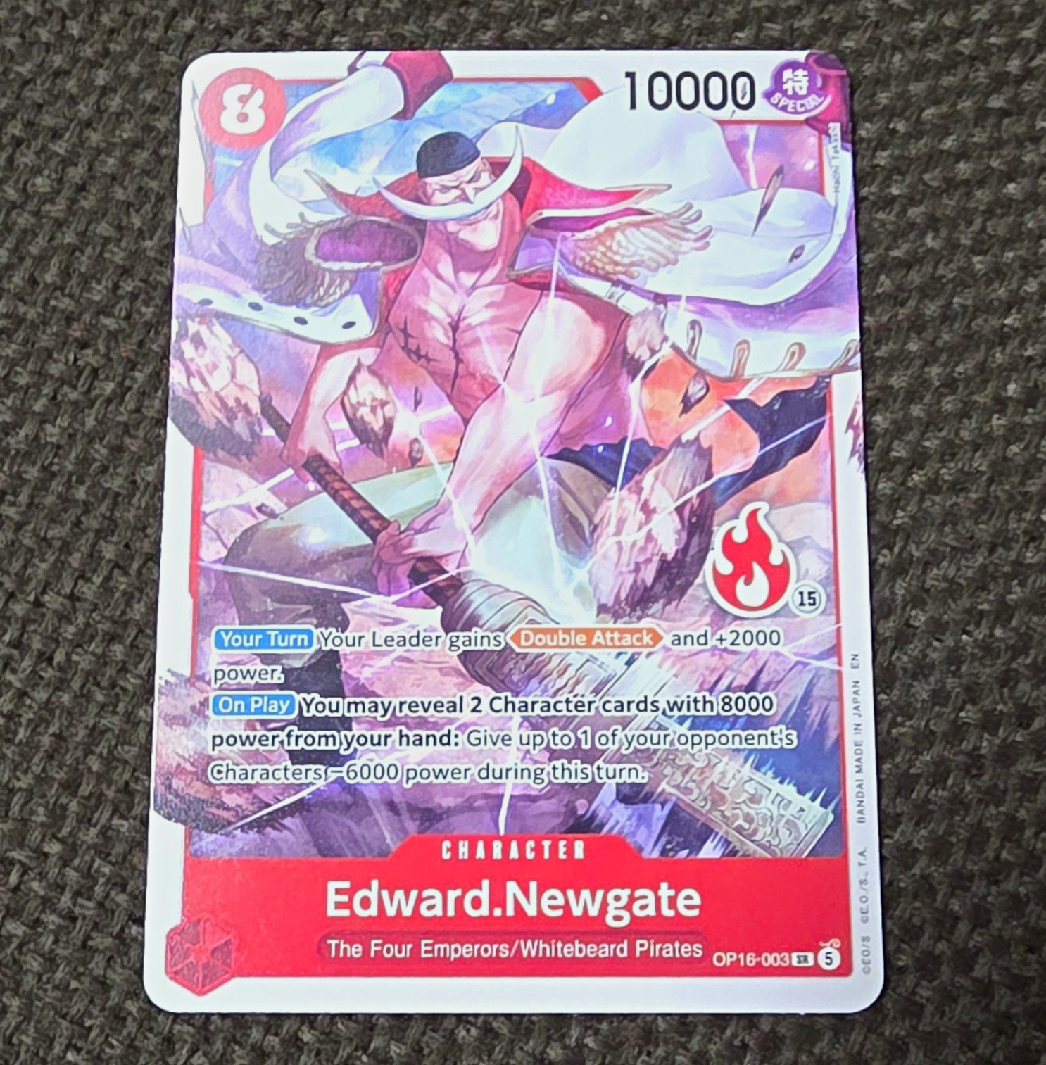 Bandai One Piece Card Game Edward.Newgate OP16-003 Special Regular 10000 8c EN Bandai One Piece Card Game Edward.Newgate OP16-003 Special Regular 10000 8c EN
