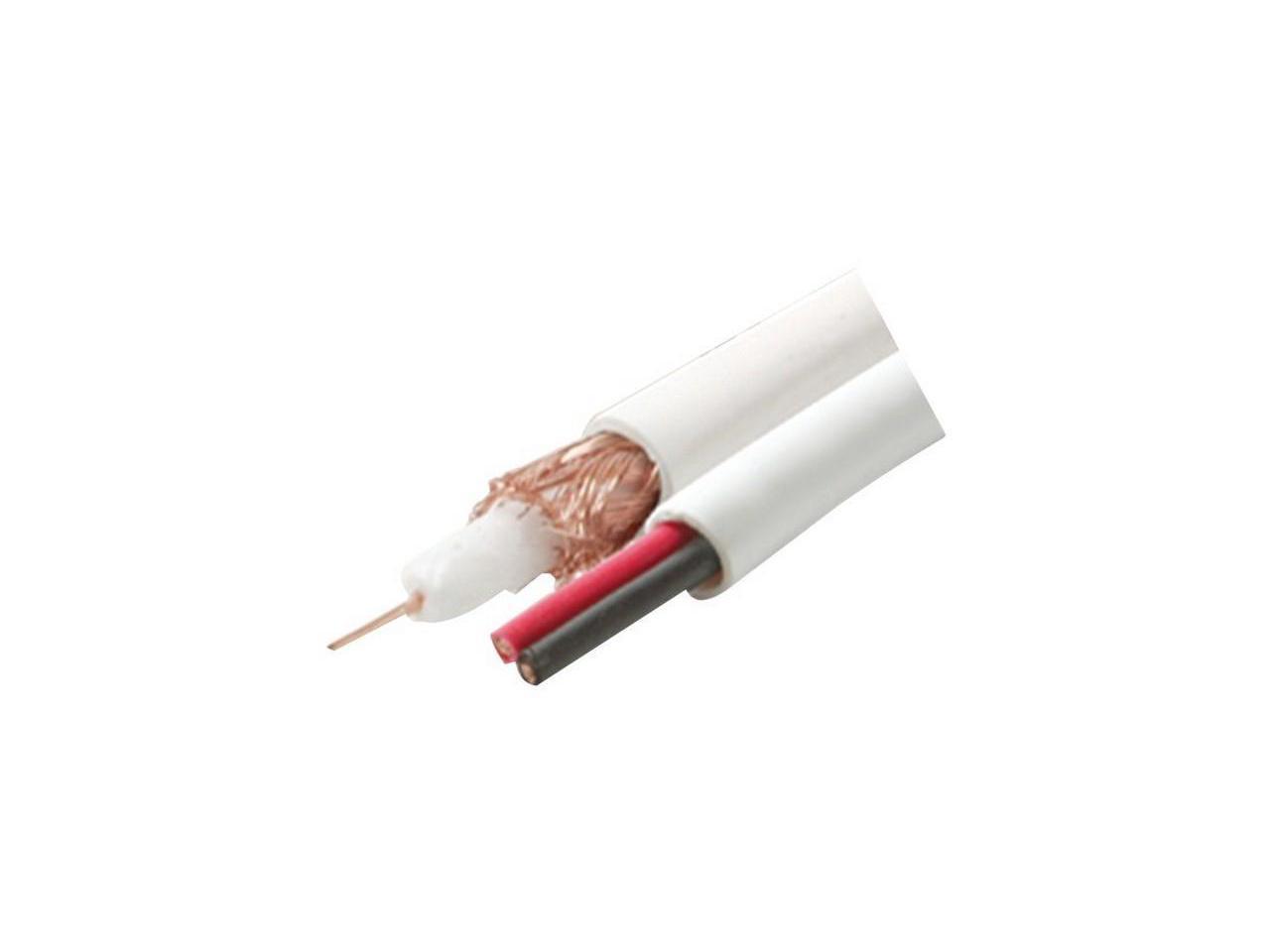 SECURITY CAMERA RG59 SOLID COPPER SIAMESE DUAL COAX CABLE WITH 2-POWER CONDUCTOR