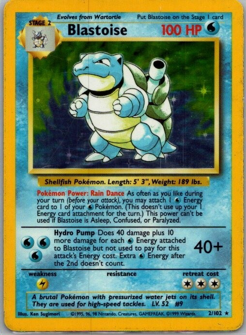 Base Set Pokémon TCG Blastoise