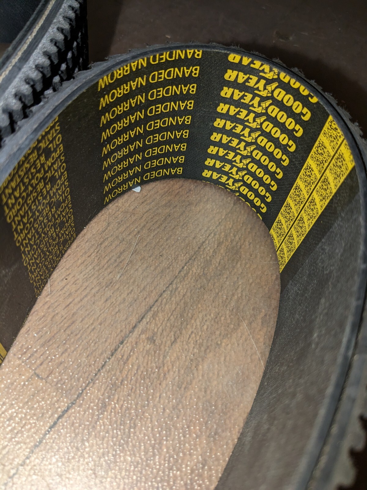 Goodyear 6/3VX1060 Narrow Cogged Banded Industrial V-Belt, 3VX Profile, 6 Ribs,