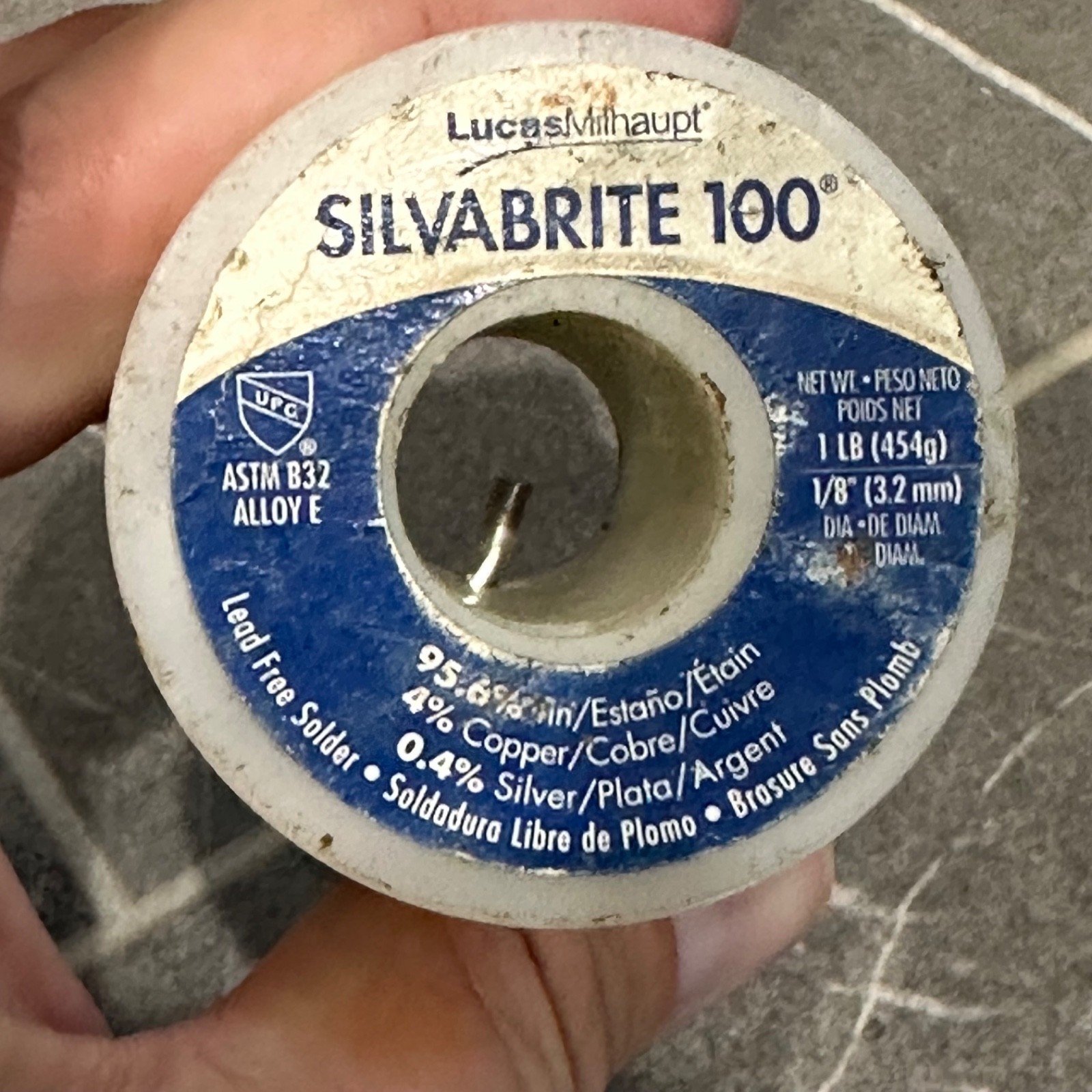 Lucas-Milhaupt Silvabrite 100 Lead-Free Silver Solder 1/8 Lucas-Milhaupt Silvabrite 100 Lead-Free Silver Solder 1/8