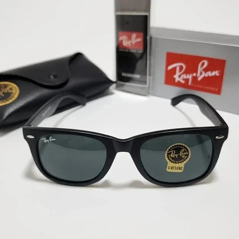 Ray-Ban RB2140 Wayfarer Sunglasses 50mm Frame Glossy Black Frame Gray Glass Lens Ray-Ban RB2140 Wayfarer Sunglasses 50mm Frame Glossy Black Frame Gray Glass Lens