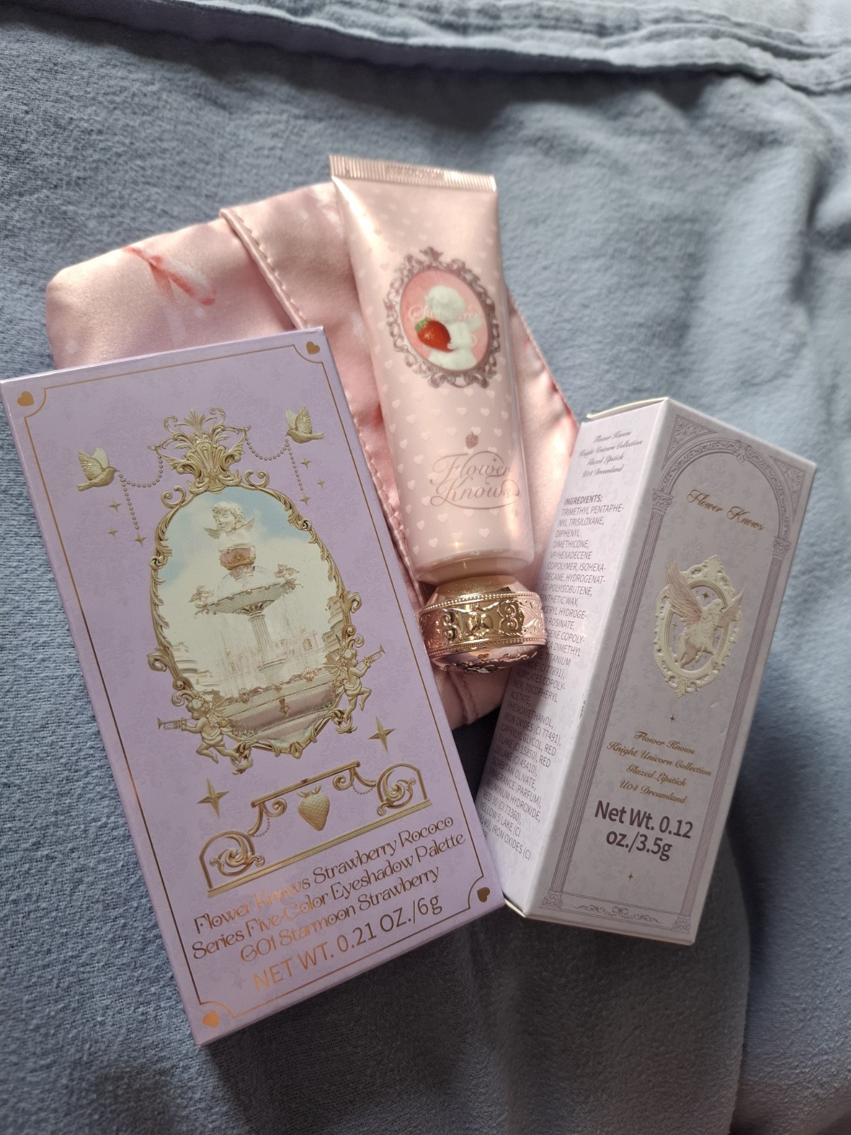 Flower Knows Makeup LOT New In Box-eyeshadow-lipstick-handcream-makeup bag Flower Knows Makeup LOT New In Box-eyeshadow-lipstick-handcream-makeup bag