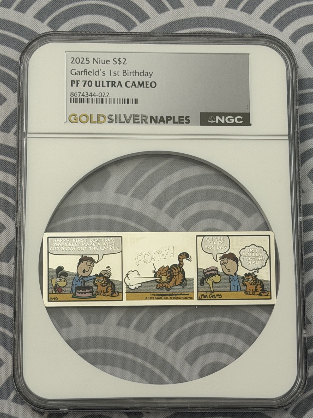 2025 Niue $2 Garfield 1st Birthday Silver NGC PF70 Ultra Cameo
