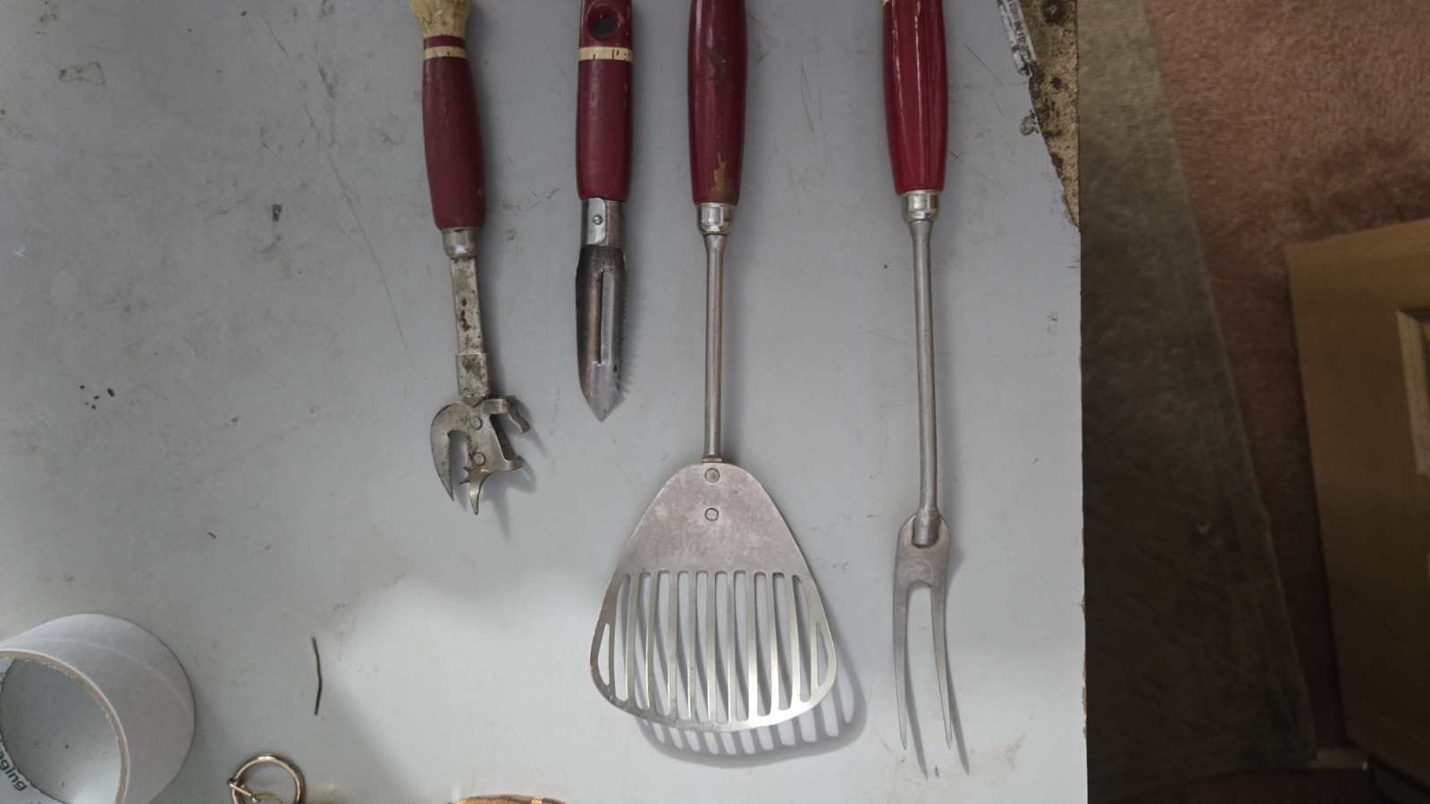 Vintage Utensils Red Handles Vintage Utensils Red Handles