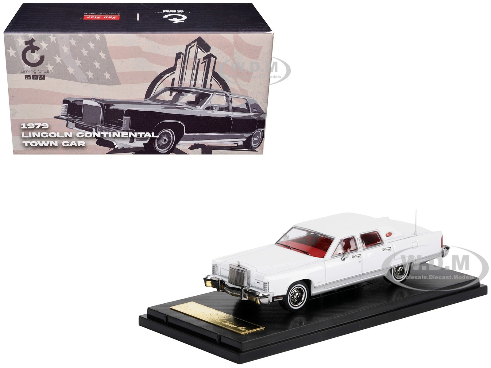 1979 LINCOLN CONTINENTAL TOWN CAR WHITE 1/64 DIECAST MODEL BY SUN STAR 60005 1979 LINCOLN CONTINENTAL TOWN CAR WHITE 1/64 DIECAST MODEL BY SUN STAR 60005