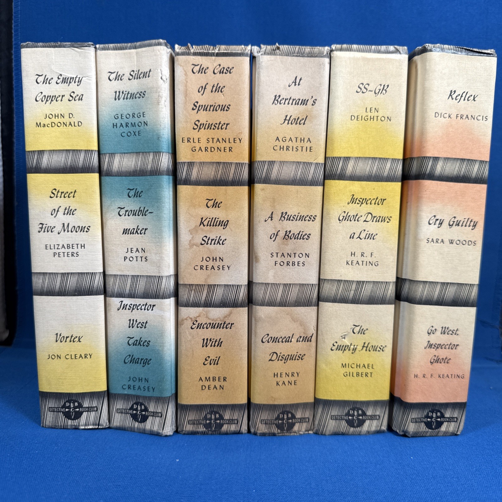 Detective Book Club Lot of 6 Vintage Antique 1961 To 1981 HARD COVER VG
