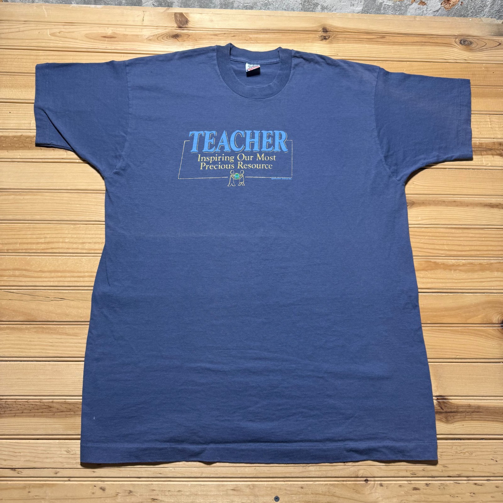 Vintage 90s Teacher Inspiring Our Most Precious Resource Graphic T-Shirt USA XL