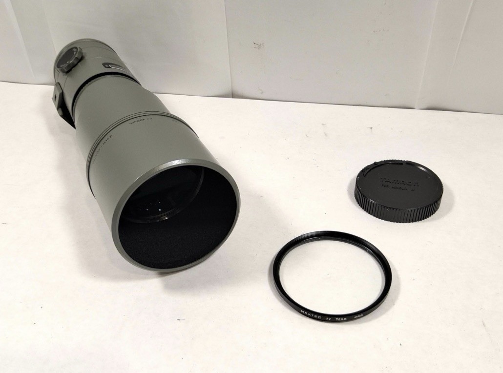 SIGMA 1:5.6 f=400mm Multi-Coated Telephoto Lens Olive Green Case