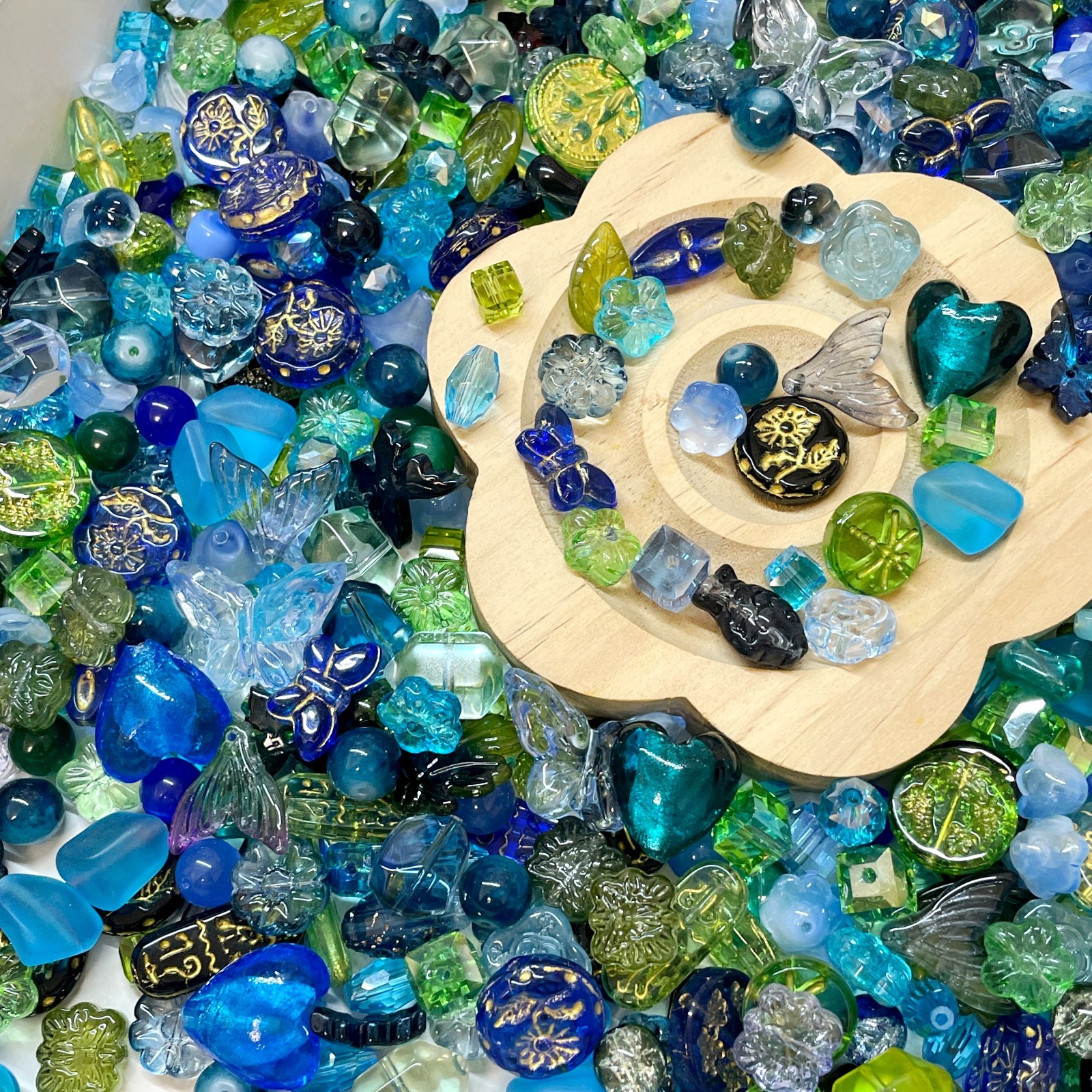 100g Handmade Glass Beads for Jewelry Making - 200 Mixed Styles Assortment