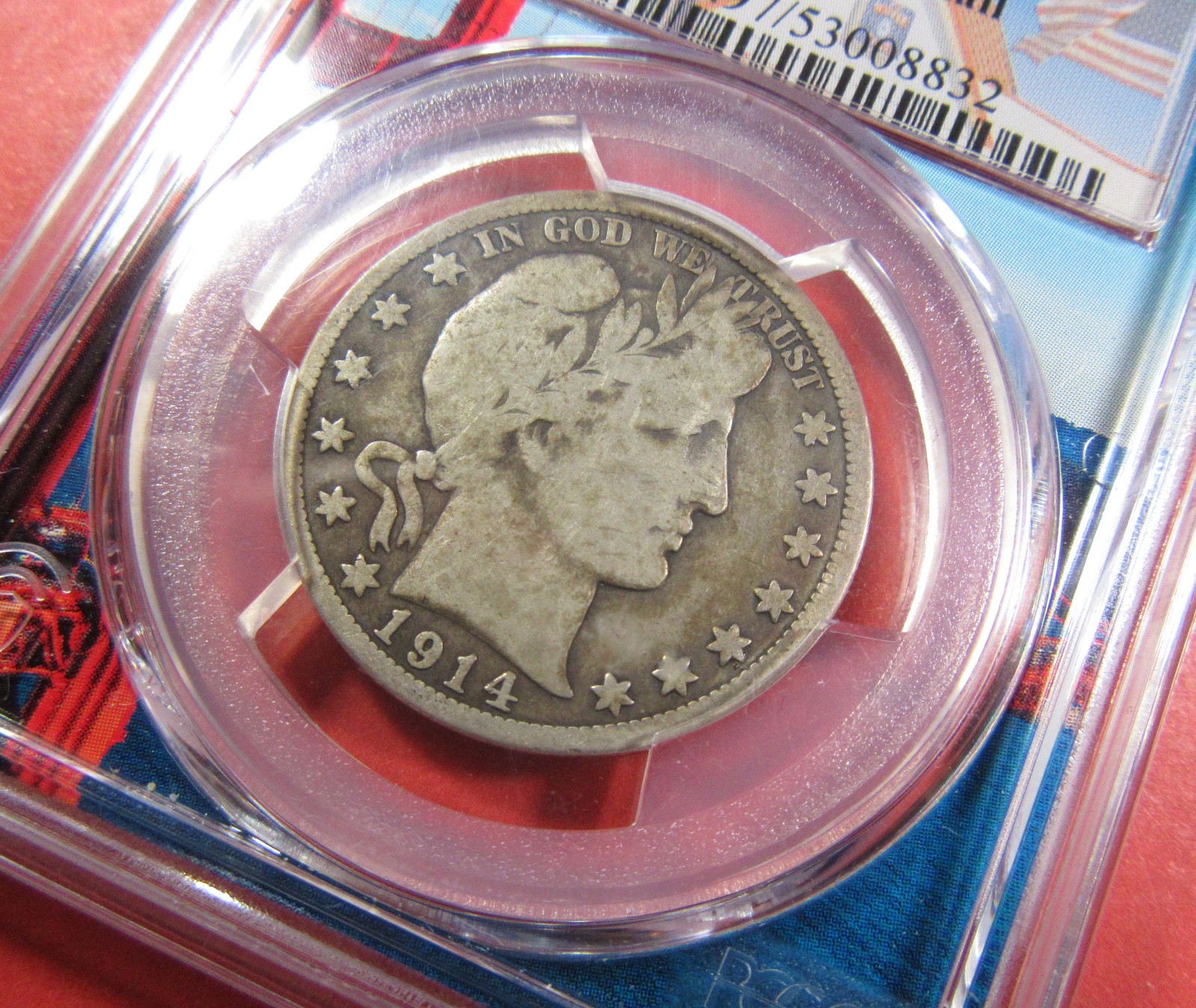 1914 50c PCGS VG Detail. Stained. Better date Barber half dollar. (926096) 1914 50c PCGS VG Detail. Stained. Better date Barber half dollar. (926096)