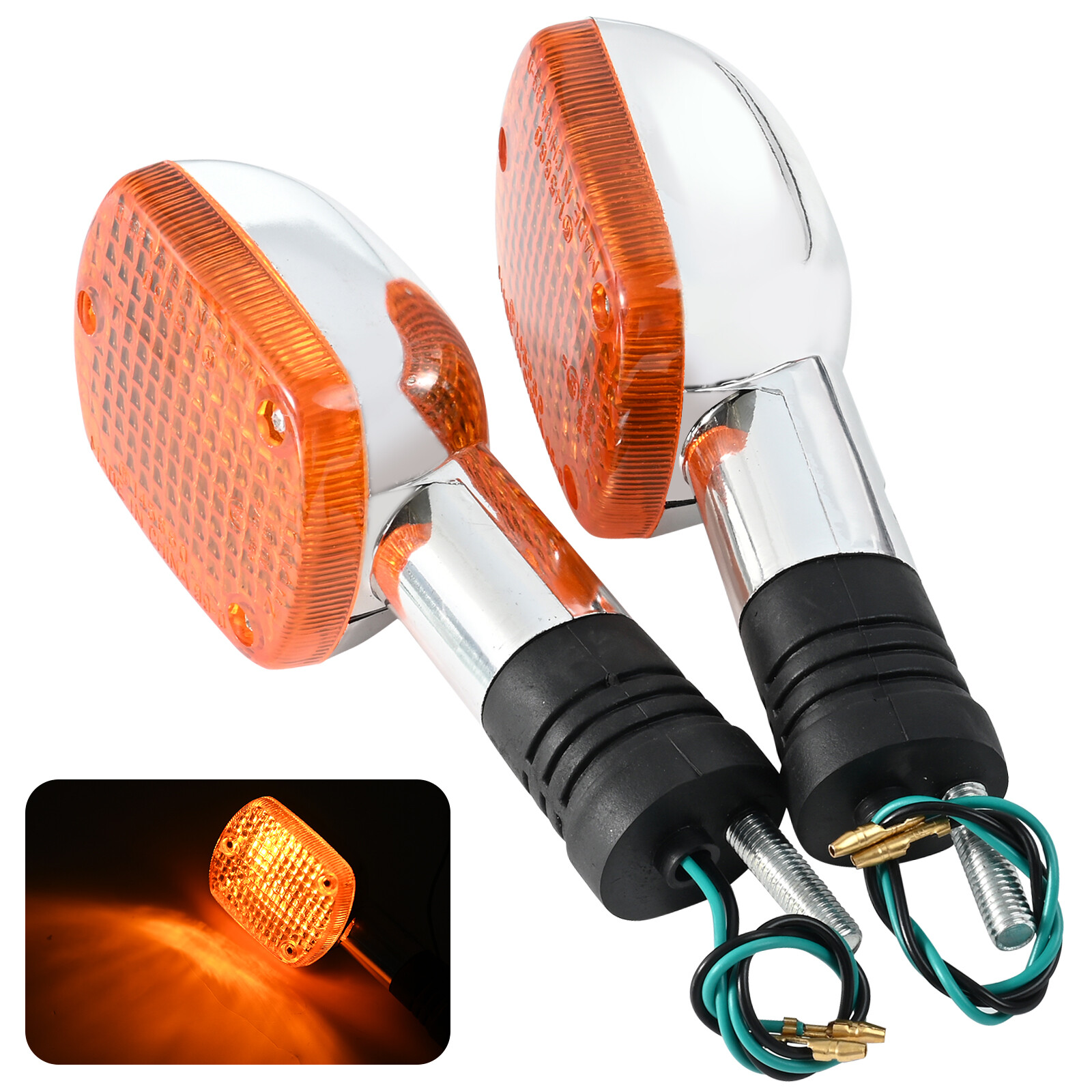 2x Turn Signal Blinker Light For Honda REBEL CMX250 CA250 X400 VTX1300 VTX1800