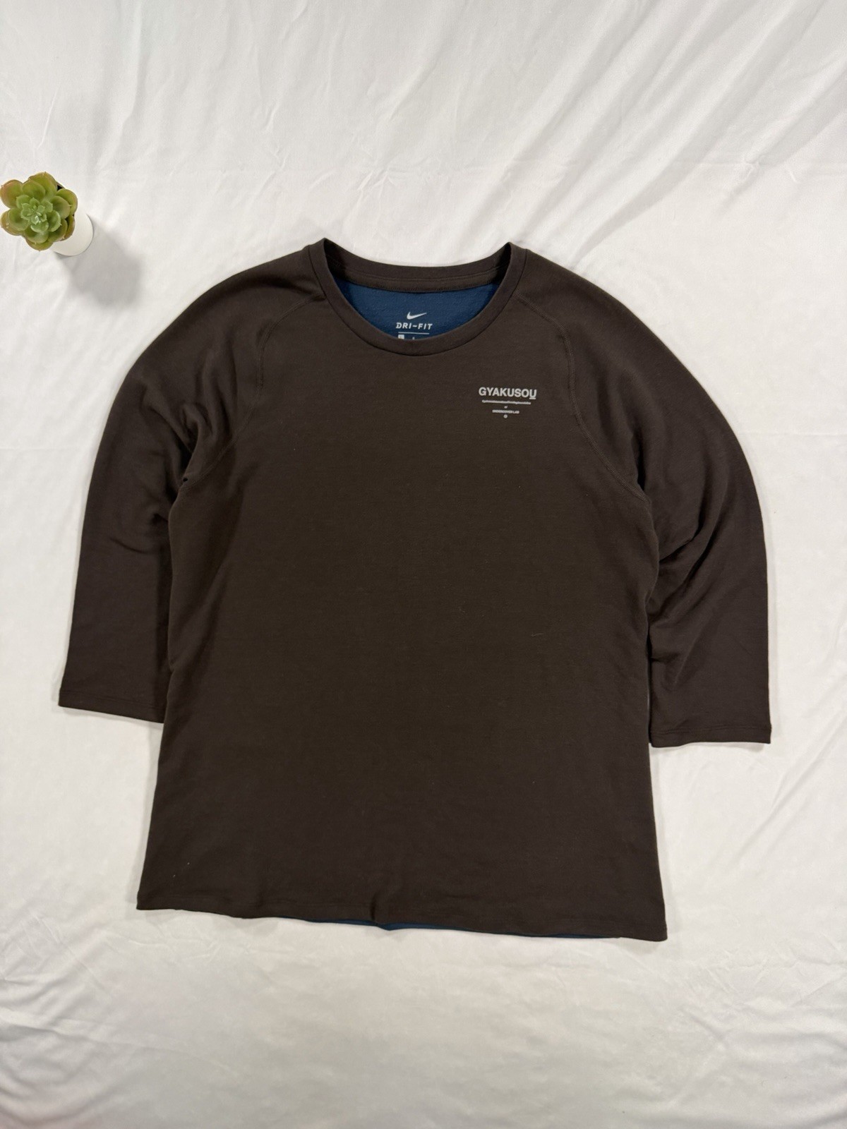 Nike X Undercover Gyakusou 3/4 Sleeve Running Shirt Size L Brown (2018) Nike X Undercover Gyakusou 3/4 Sleeve Running Shirt Size L Brown (2018)